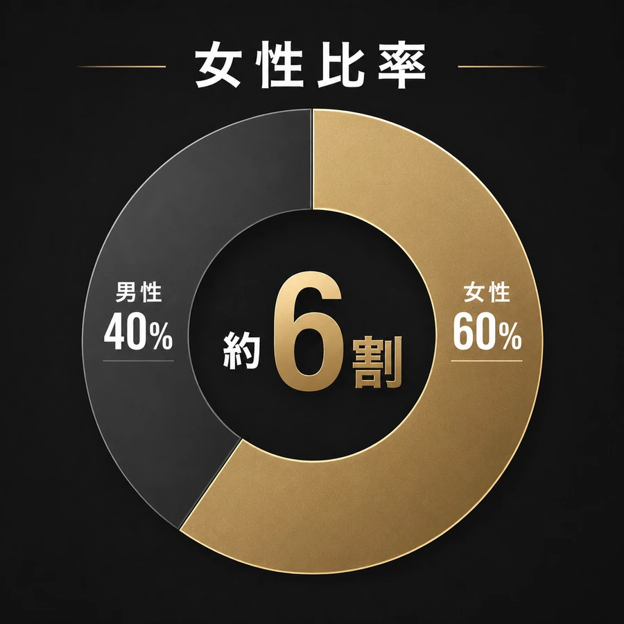 女性比率 約6割